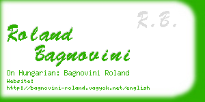 roland bagnovini business card